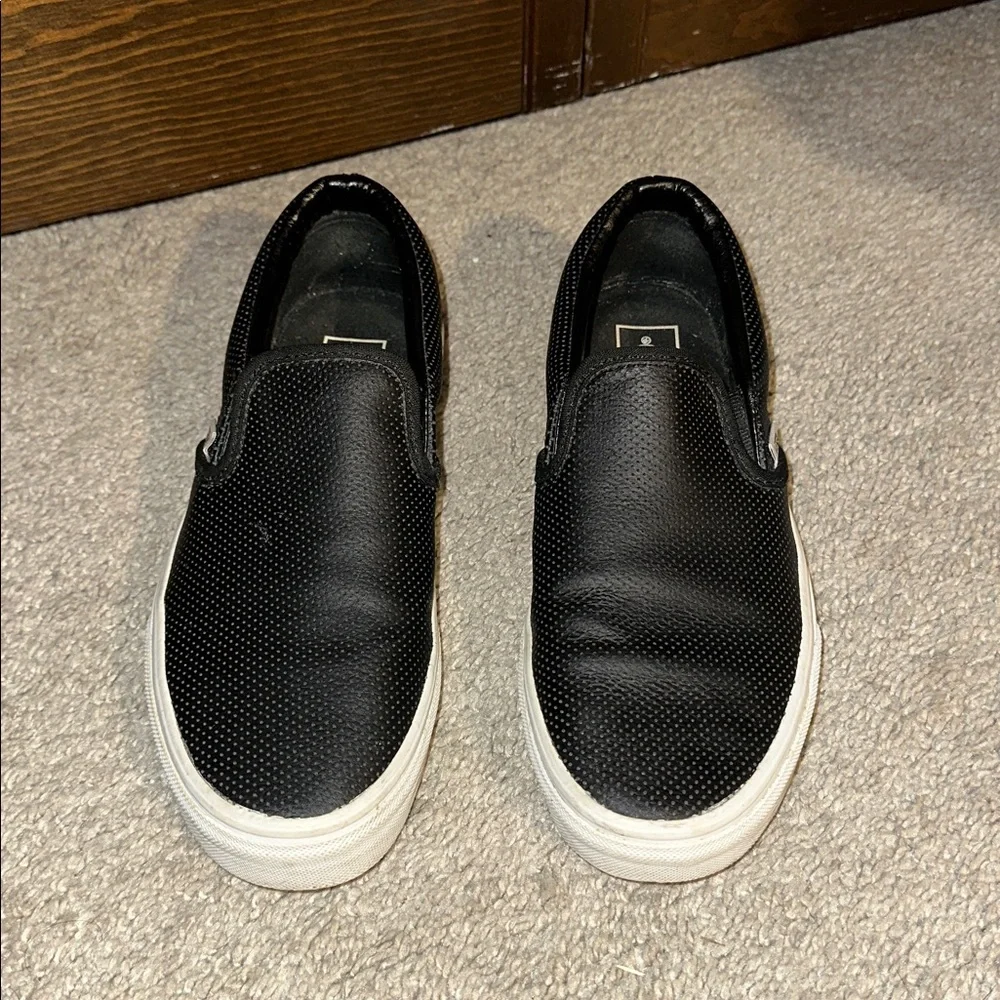 Slip on black leather vans - Picture 3 of 5